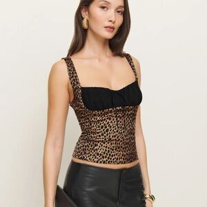 Reformation Odessa Satin Top